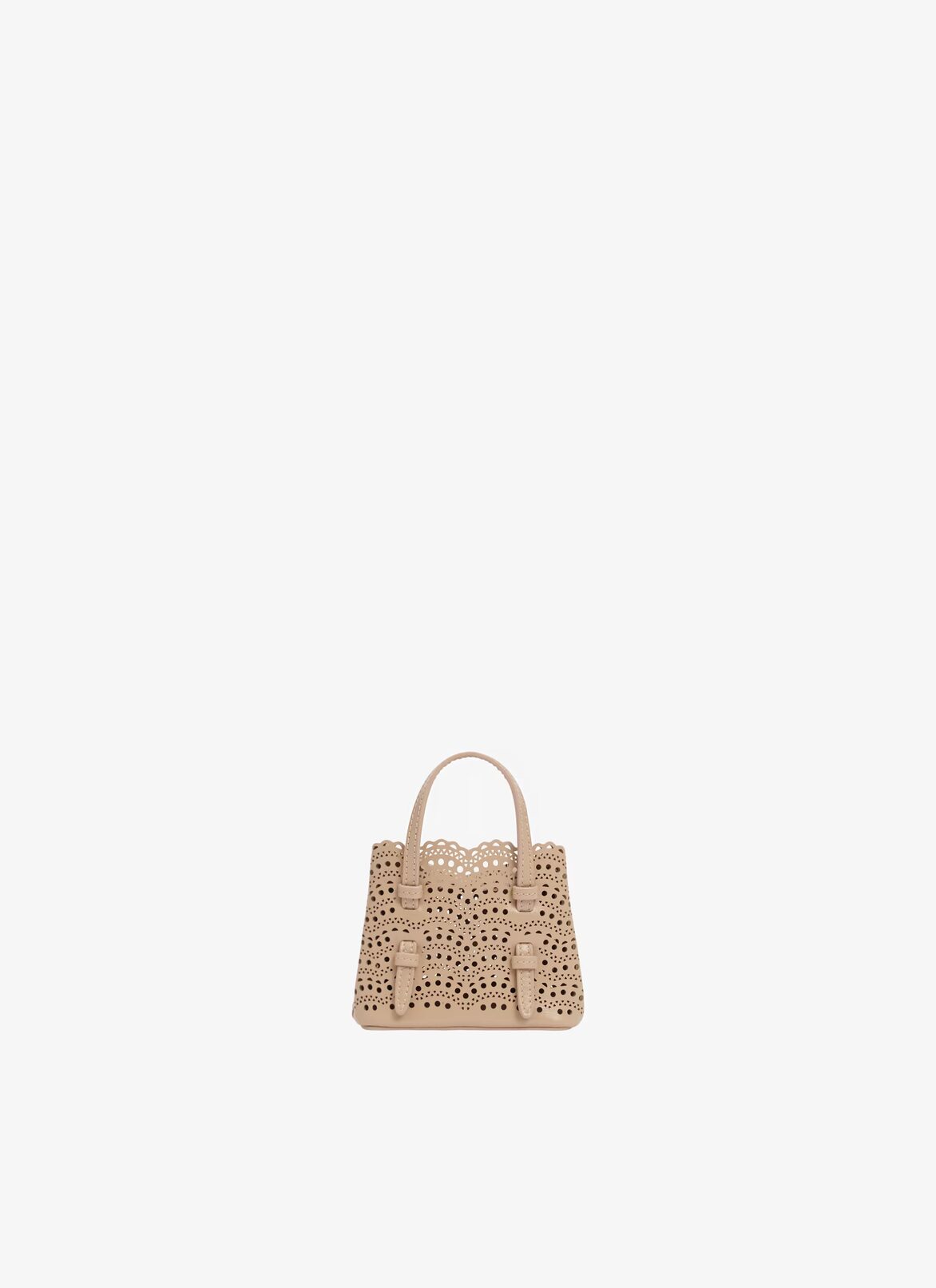Mini Mina bag in vienne calfskin ALAÏA BEIGE MINI MINA BAG IN VIENNE CALFSKIN